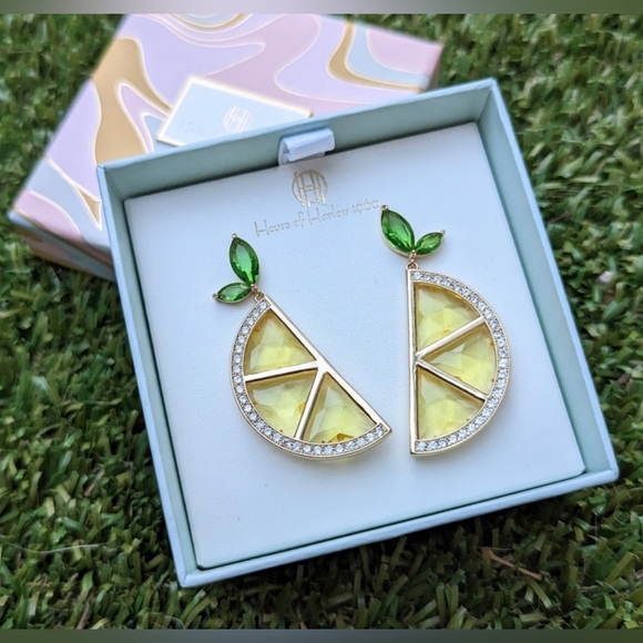 NWT ⚜️🍋⚜️ House of Harlow 1960 Lemon Earrings - Picture 1 of 14